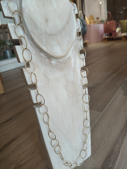 Collar largo acero cadena