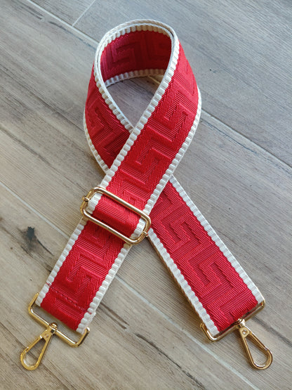 Asa roja franja beige