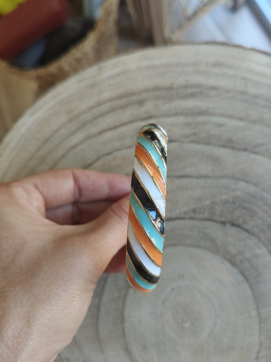 Pulsera acero colores con apertura lateral