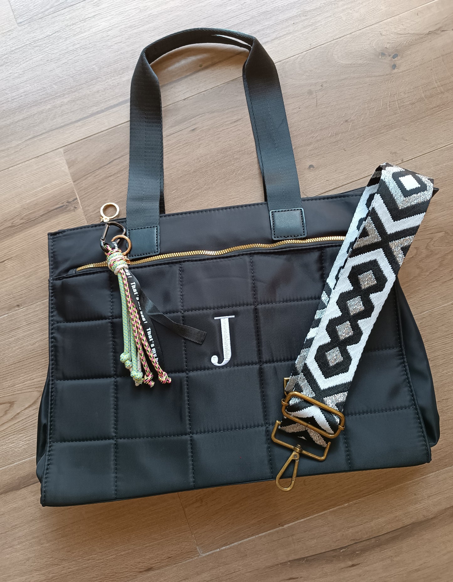 Bolso Pau con asa corta y larga en nailon (PERSONALIZACIÓN GRATUITA)