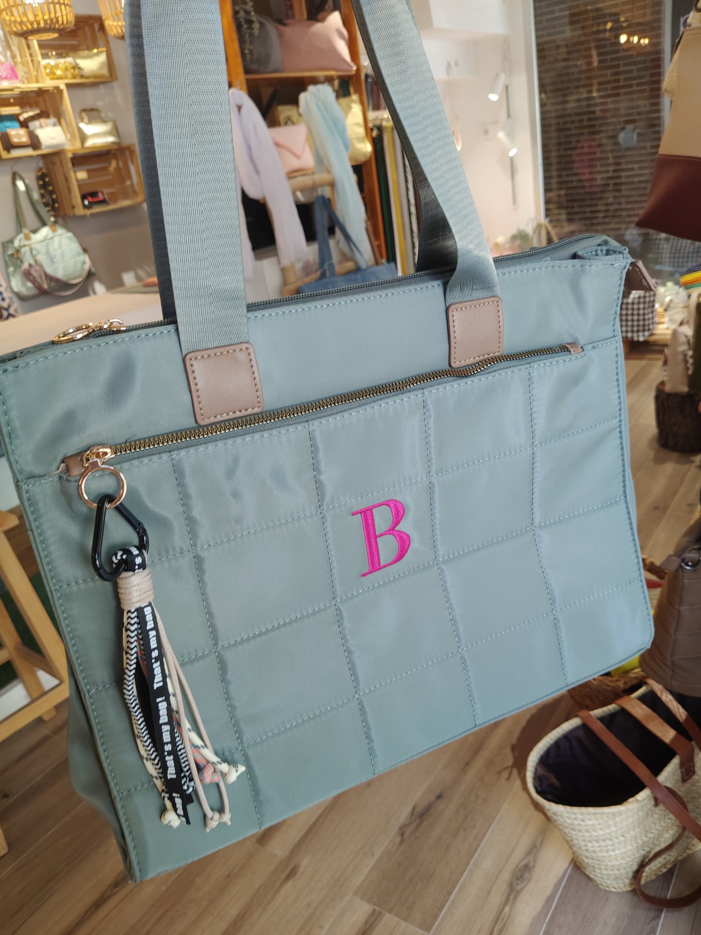 Bolso Pau con asa corta y larga en nailon (PERSONALIZACIÓN GRATUITA)