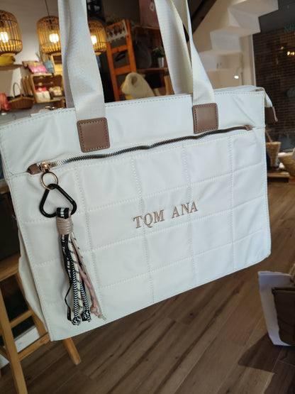 Bolso Pau con asa corta y larga en nailon (PERSONALIZACIÓN GRATUITA)