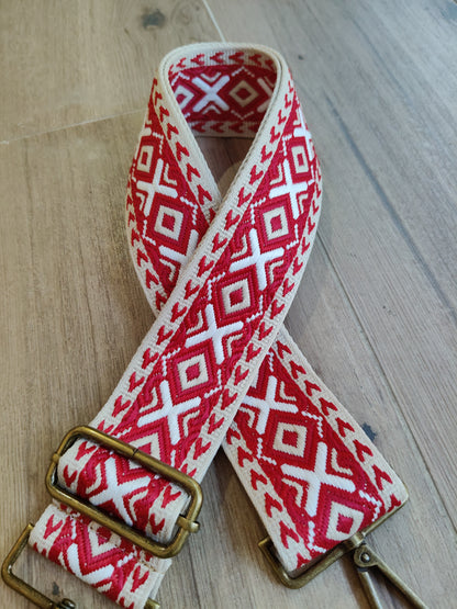 Asa étnica roja- beige