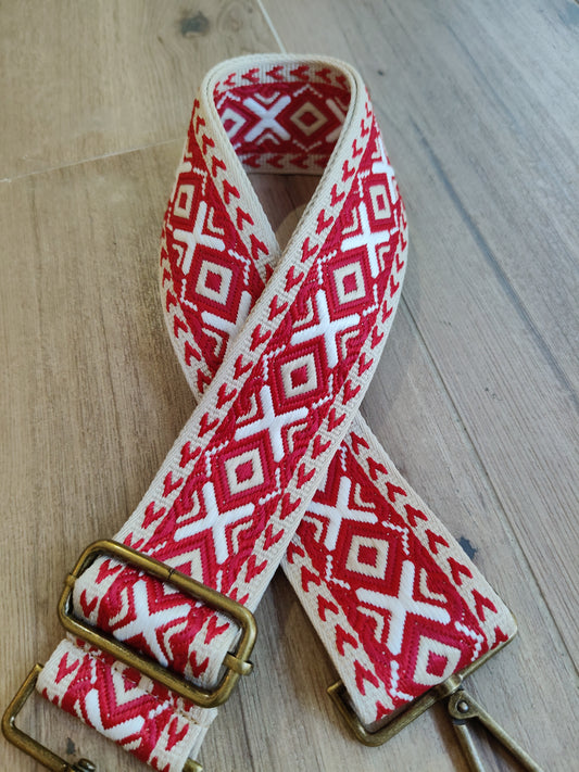 Asa étnica roja- beige