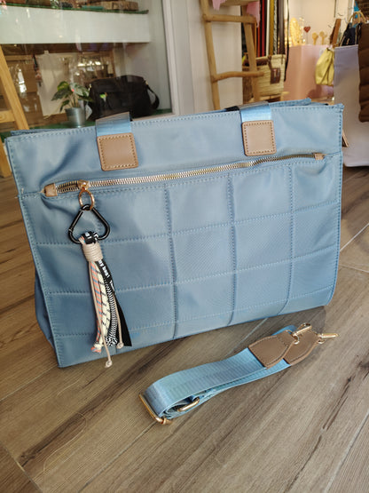 Bolso Pau con asa corta y larga en nailon (PERSONALIZACIÓN GRATUITA)