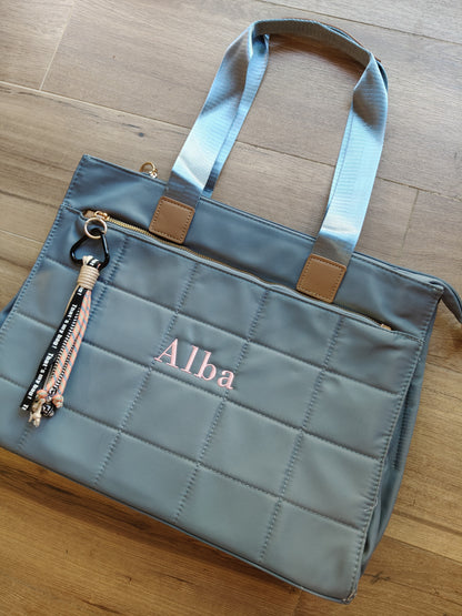 Bolso Pau con asa corta y larga en nailon (PERSONALIZACIÓN GRATUITA)