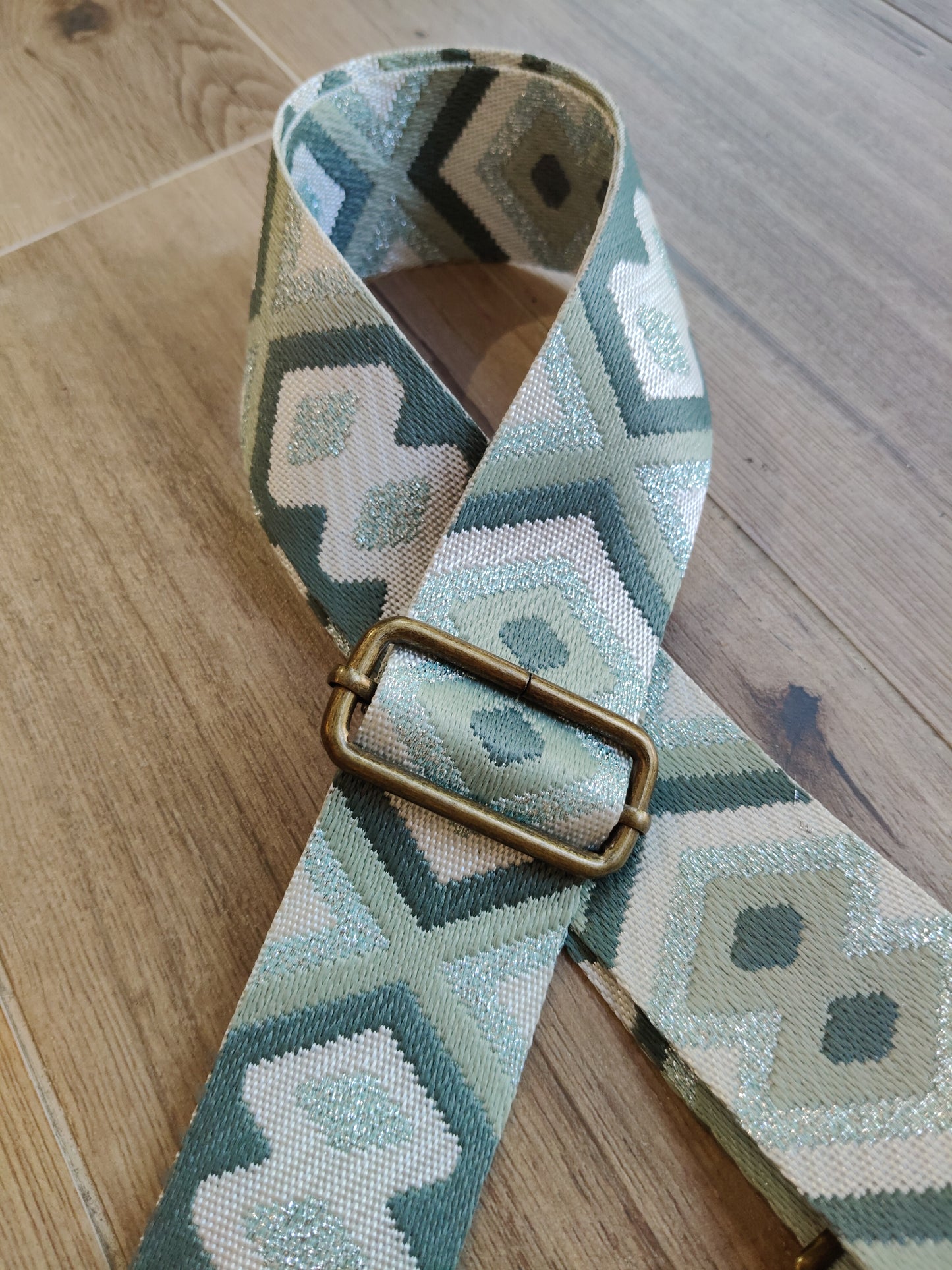 Asa étnica verde- beige