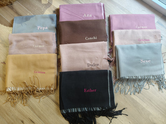 Bufanda Cashmere Unisex  "2 tonos" | Personalización gratuita